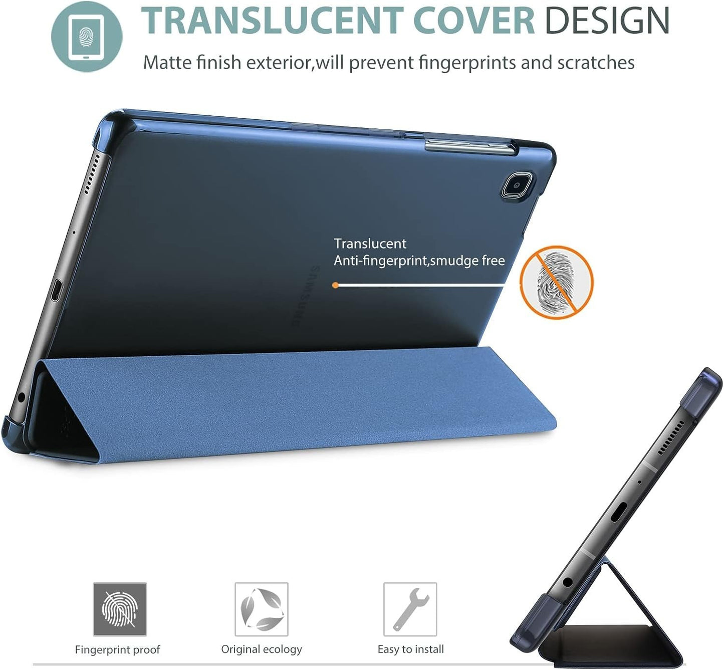 ProCase for Galaxy Tab A7 Lite 8.7" Slim Hard Shell Stand Case, Navy (T220/T225)