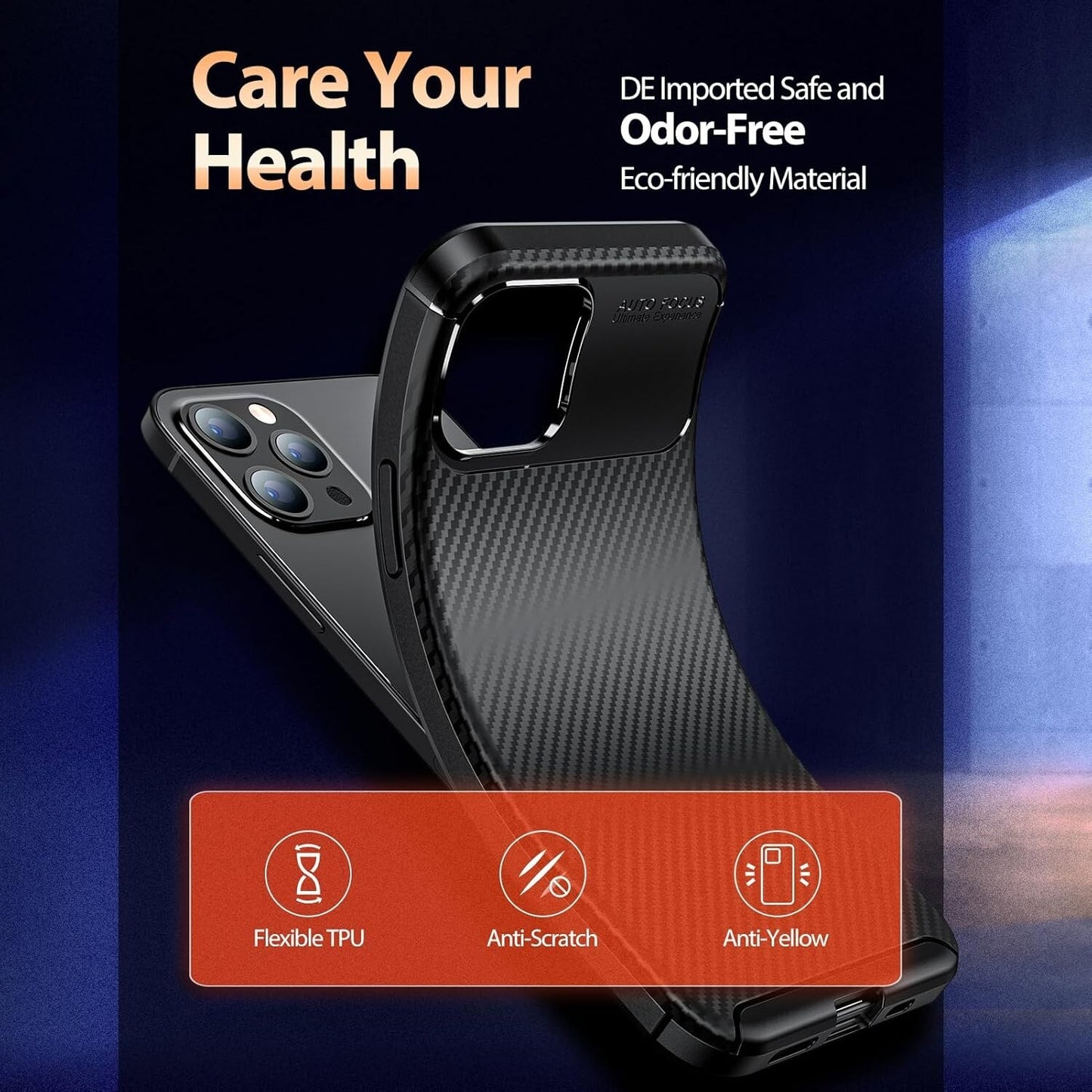 ORIbox iPhone 12 Pro Max Black Durable Lightweight Shockproof Cover
