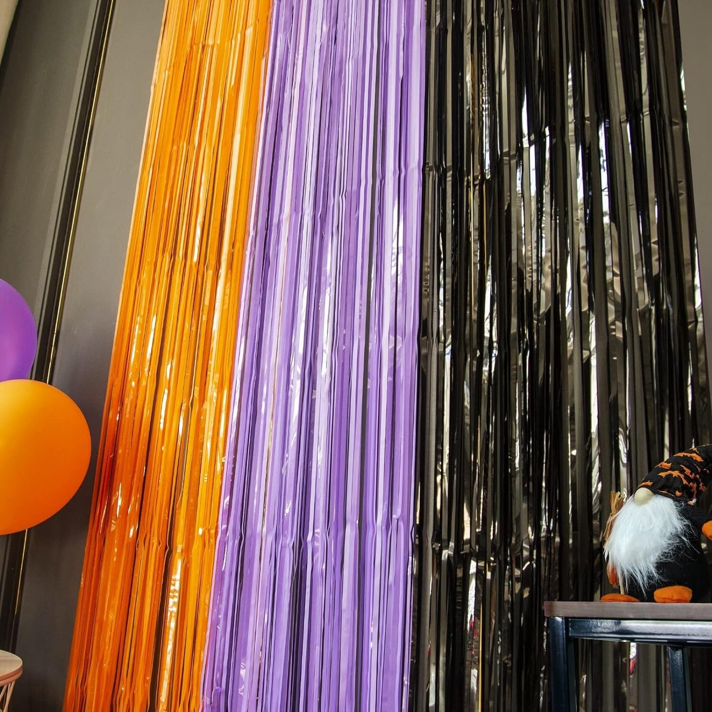 LOLStar Halloween Party Decoration 3 Pack Orange Purple Black Photo Booth Props