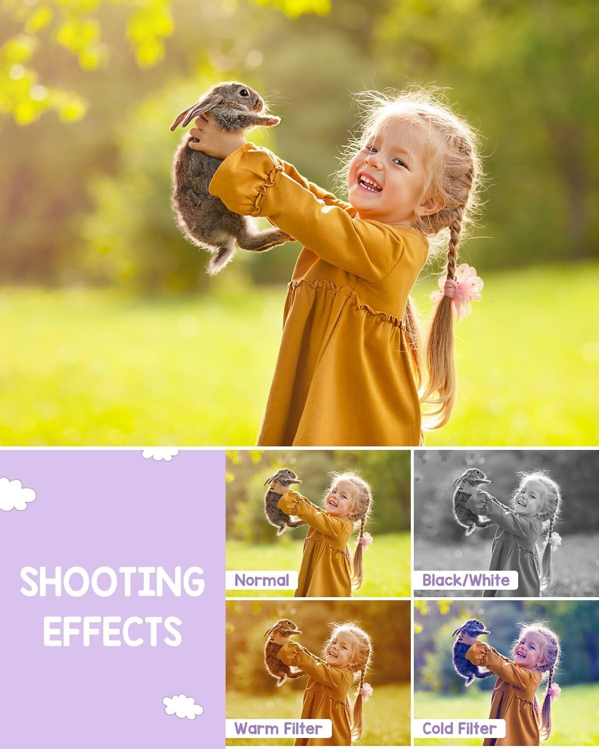 FHD 1080P Digital Camera Kids Camera SD Card Point Shoot Ca