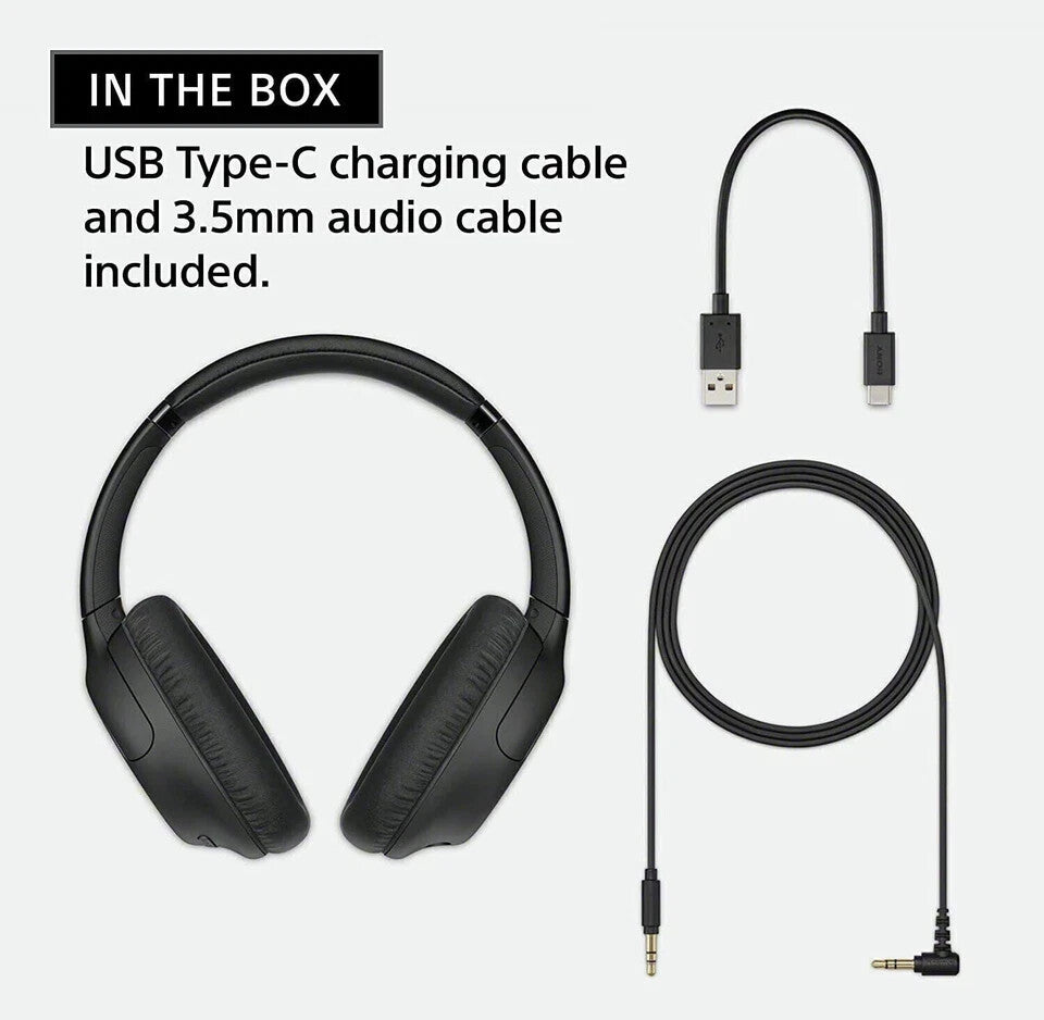 Sony Wireless Noise-Cancelling Over-The-Ear Headphones WH-CH710N - Black
