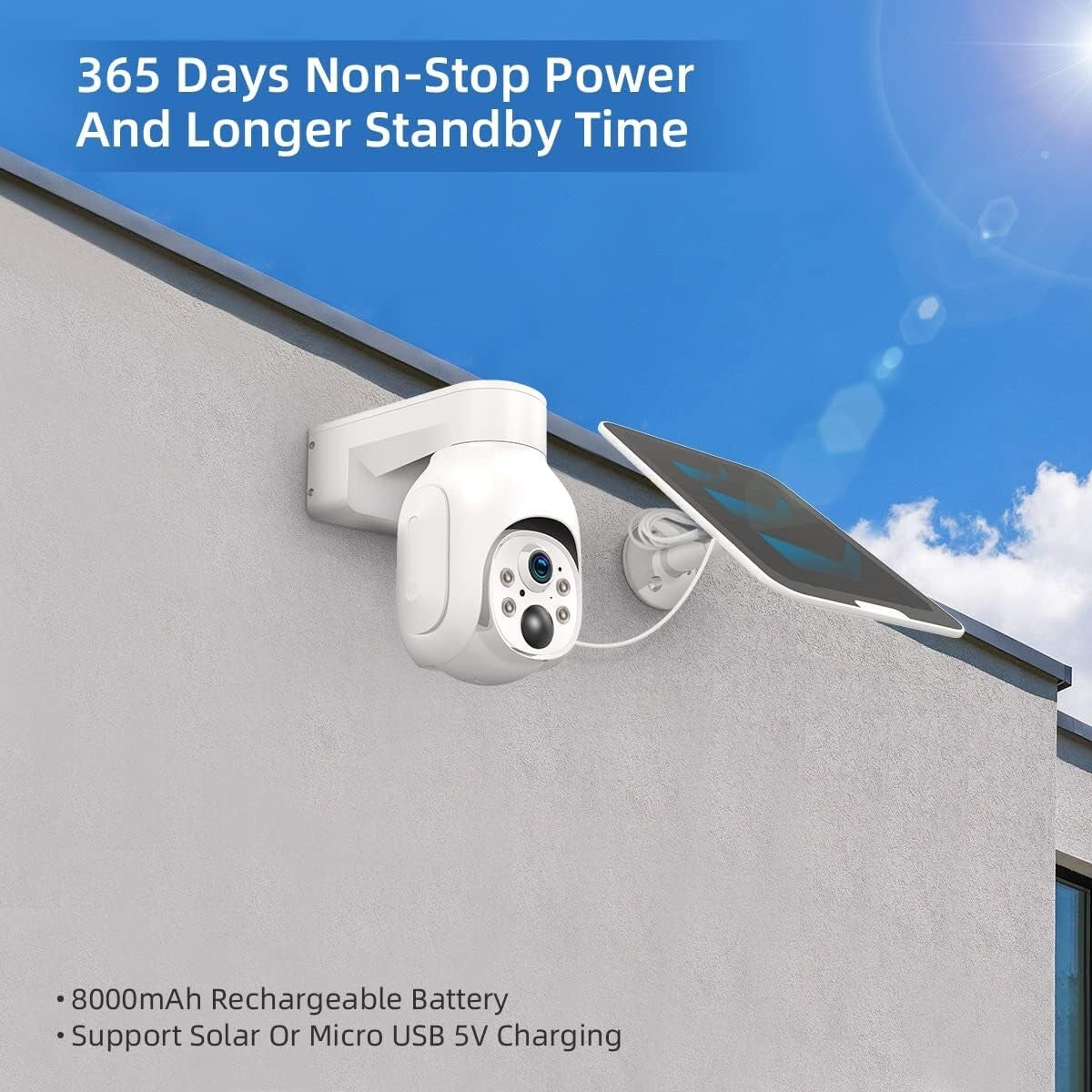 LTE SIM 4G Cellular Solar Security Camera Outdoor Card Battery Powered