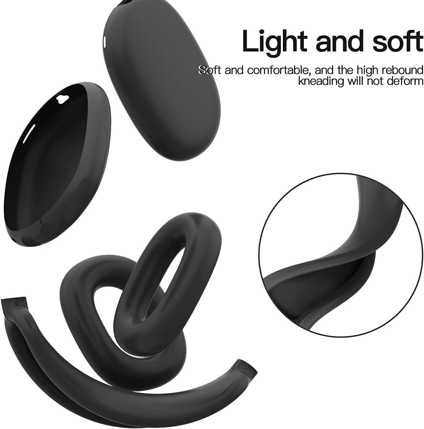 3 in 1 Silicone Cover Comp Apple Airpods Max Headphones AntiScratch