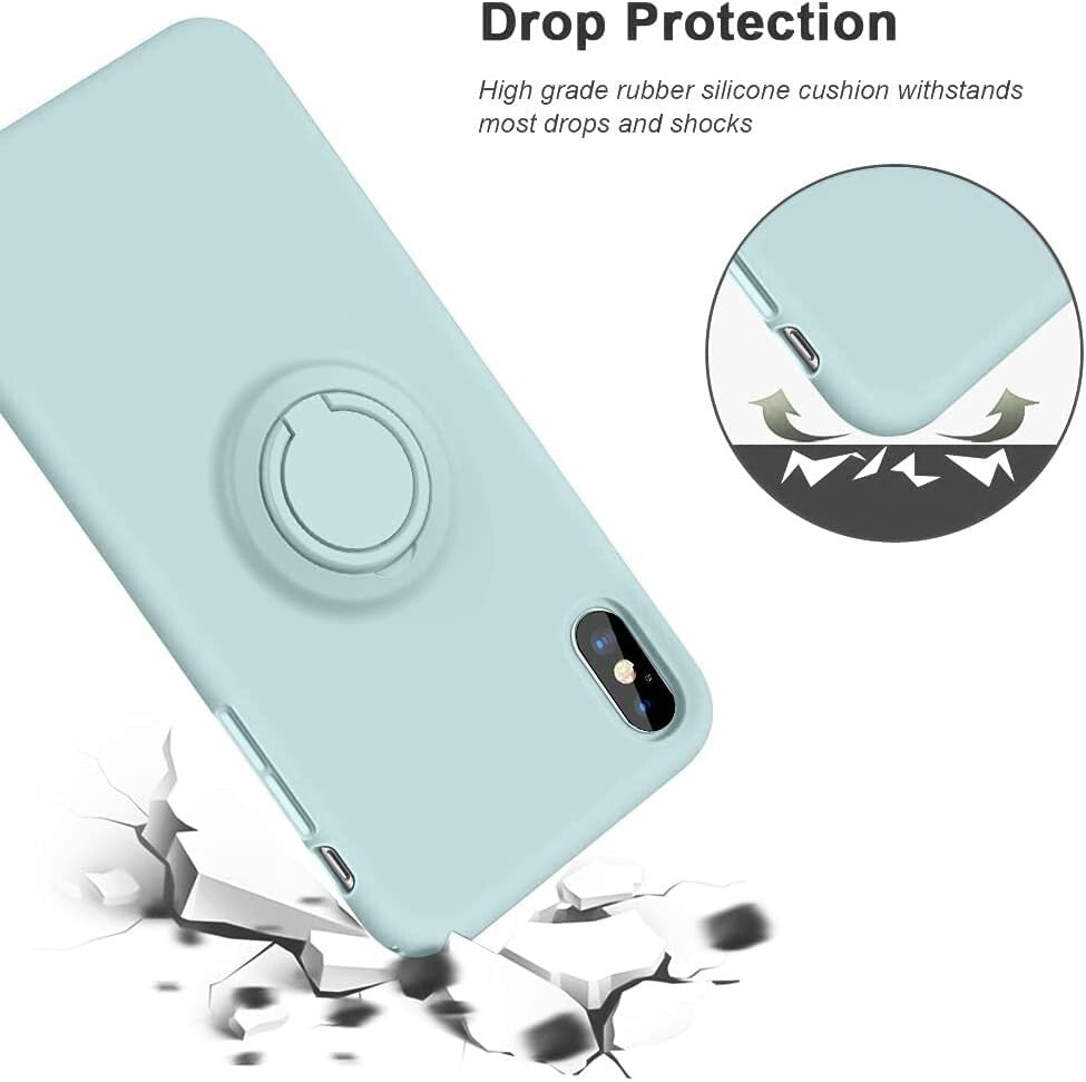 Vooii iPhone Xs Max w Kickstand Baby Grade Liquid Silicone 10ft Drop