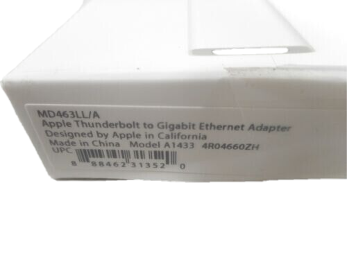 Apple A1433 MD463LL Thunderbolt to Gigabit Ethernet Adapter OEM Original Apple A