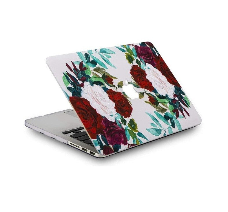 LuvCase MacBook Case Bundle – Flower 25 Design with Matching Keyboard Cover