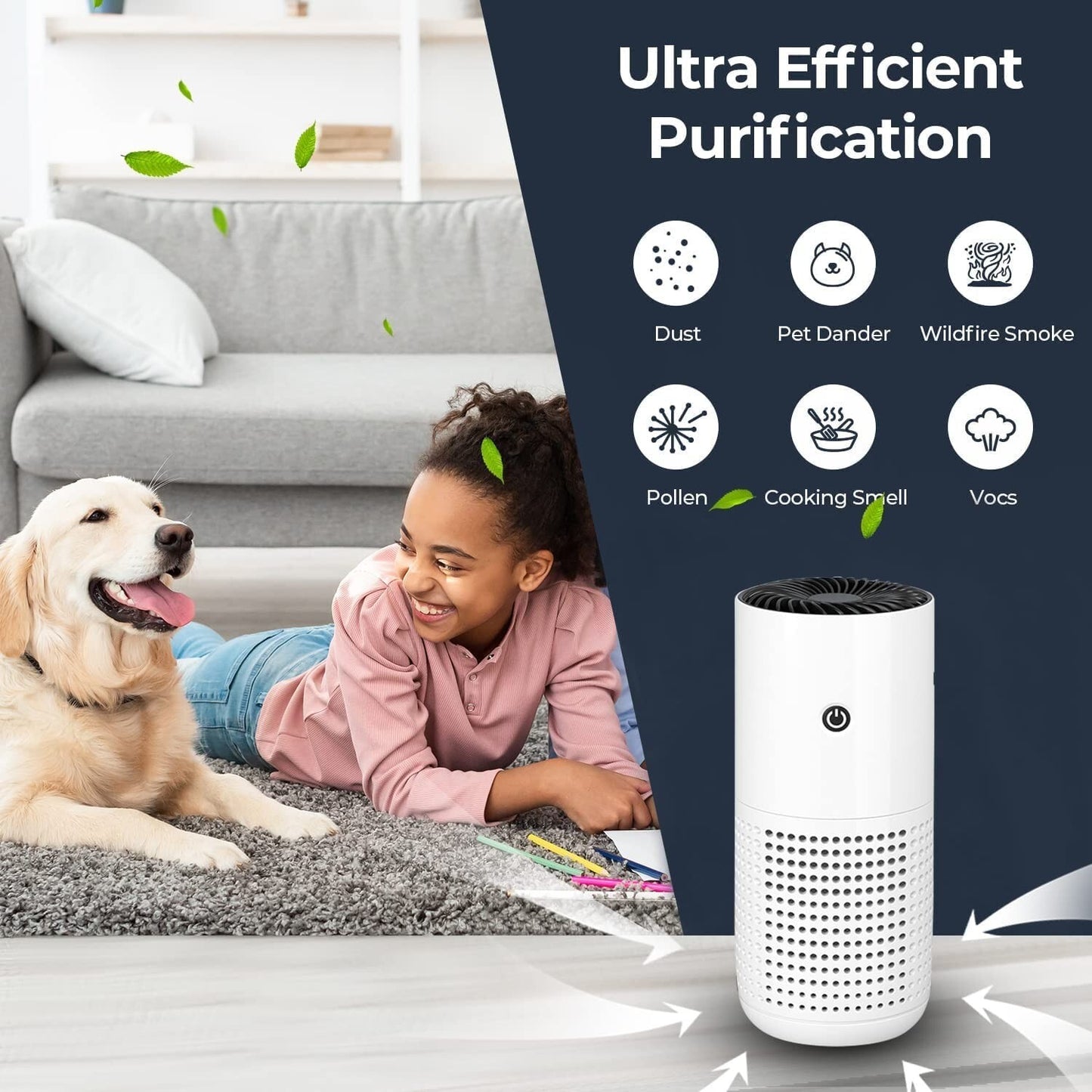 H13 HEPA Air Purifiers Home Air Purifiers Air Cleaner Smoke Pollen Dand