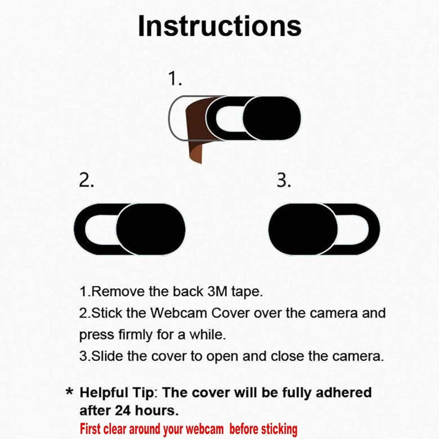 [3 Pack] Webcam Cover Slide – Ultra Slim Privacy Shield for Laptop PC MacBook