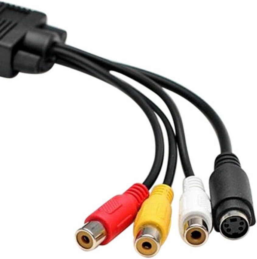 ANRANK VGA to S-Video 3 RCA AV TV Out Adapter Cable for PC Laptop High Quality