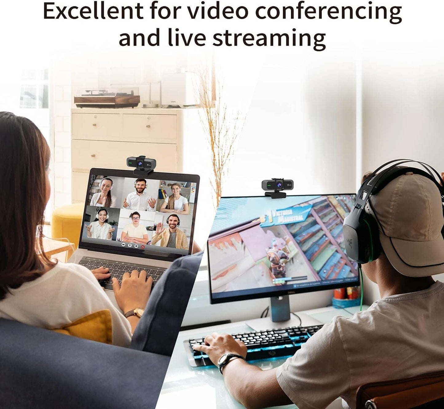 JVU430 BLACK j5create 4K Wide Angle Webcam w Mic Privacy Cover