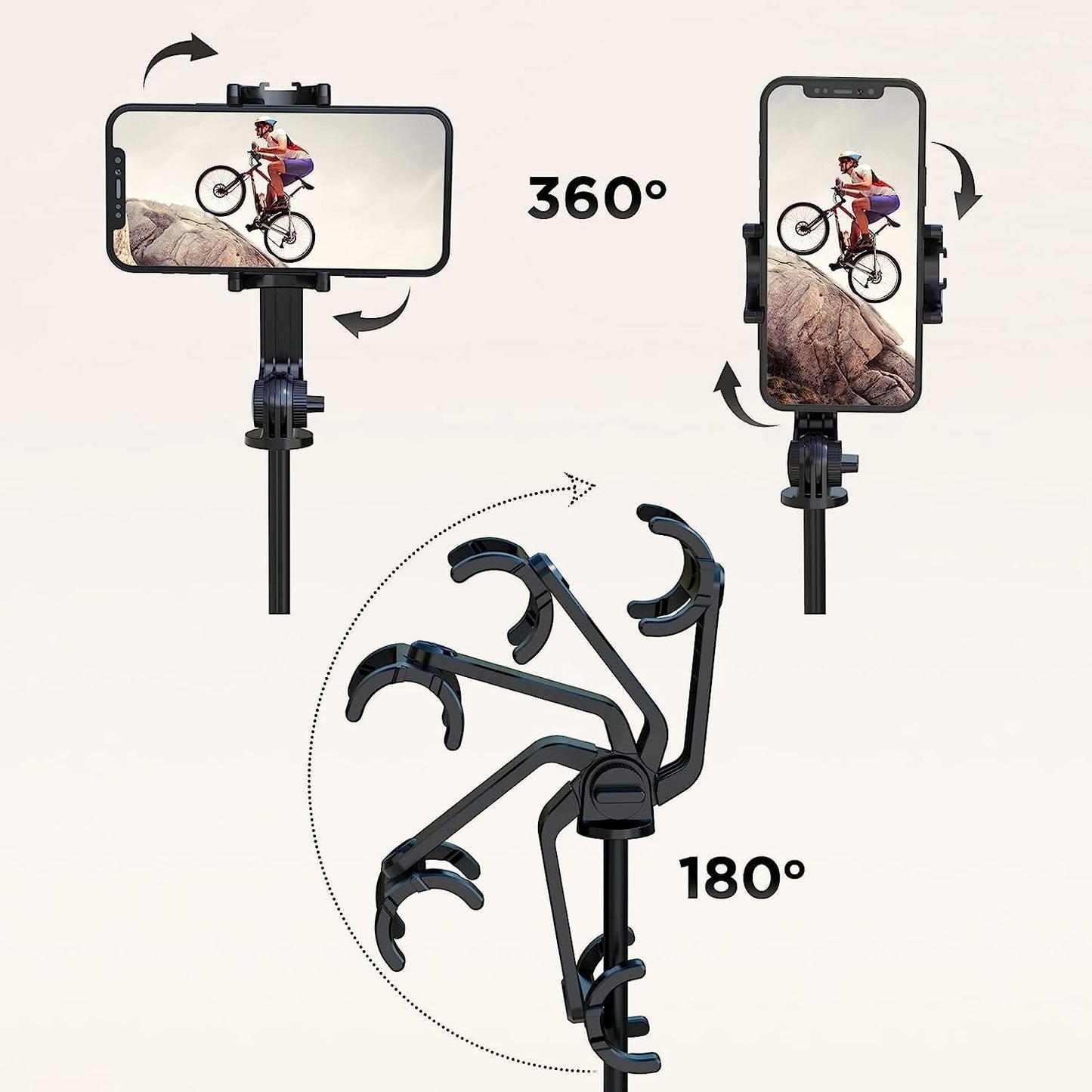 IKOMMI Gimbal Stabilizer Smartphone 1Axis Selfie Stick Tripod w Wireless