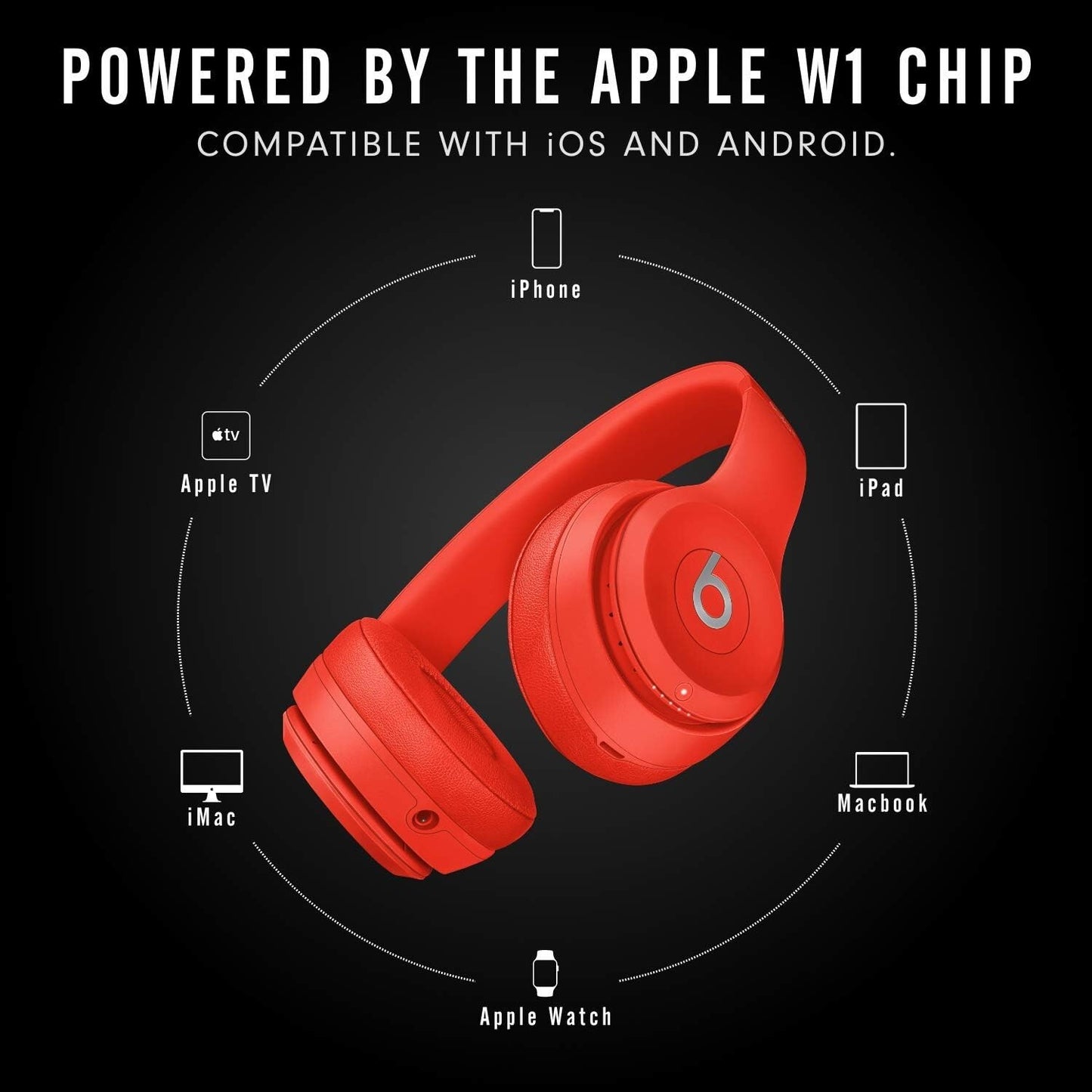 MX472LL Beats Dr Dre Solo3 Wireless Citrus Red On Ear Headphones A Sealed