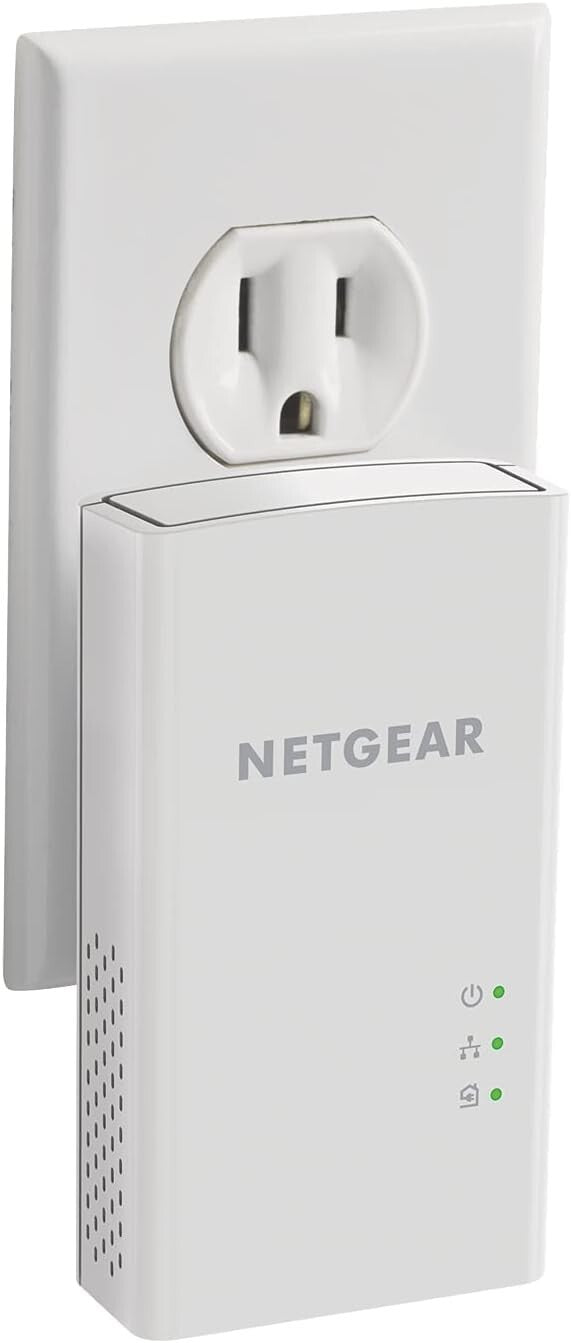 NETGEAR 1000 Powerline adapter Kit Mbps Wallplug 1 Gigabit Ethernet Ports