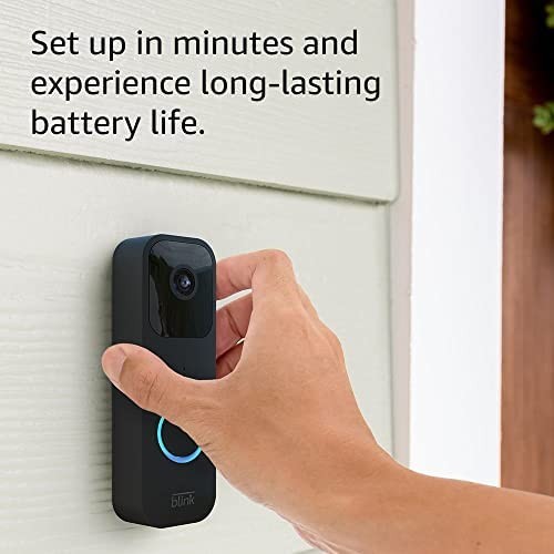Blink 1st Gen Video Doorbell – Wired/Wire-Free, Alexa, HD Video, Black