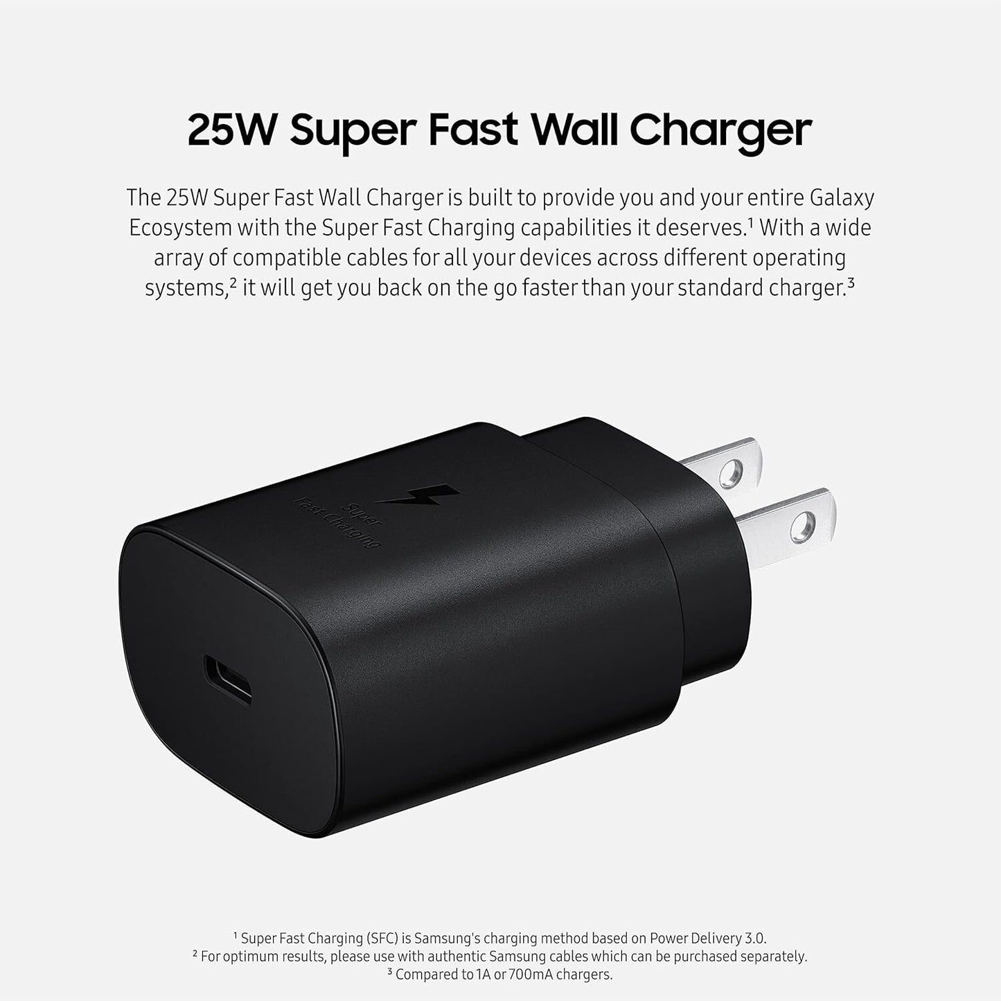 Samsung 25W USB Wall Charger C Fast Charging Galaxy Phones