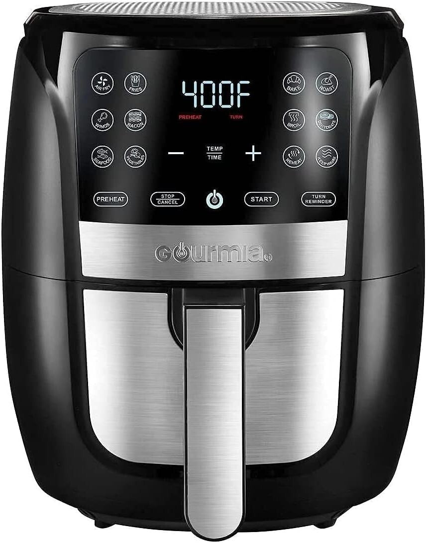 Gourmia Air Fryer Oven Digital Display 6 Quart Large Cooker 12 Cooking Presets
