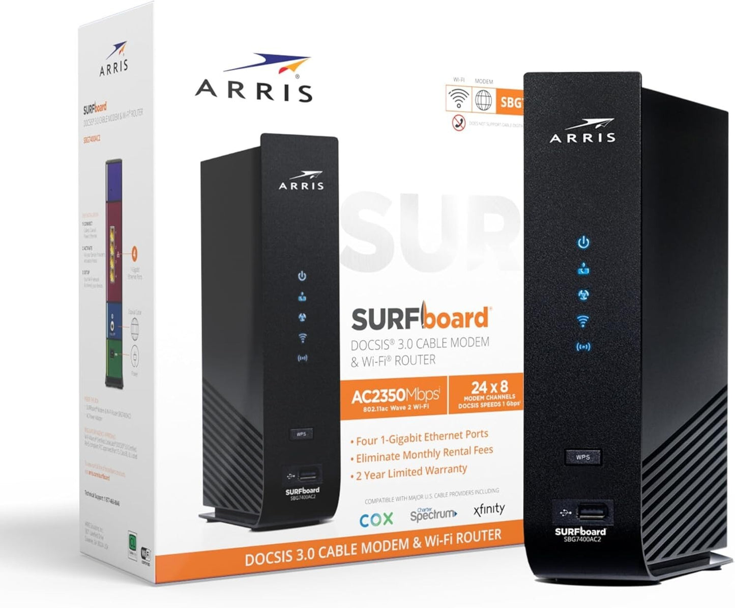 ARRIS SBG6950AC2 Surfboard Cable Modem Wifi Router McAfee