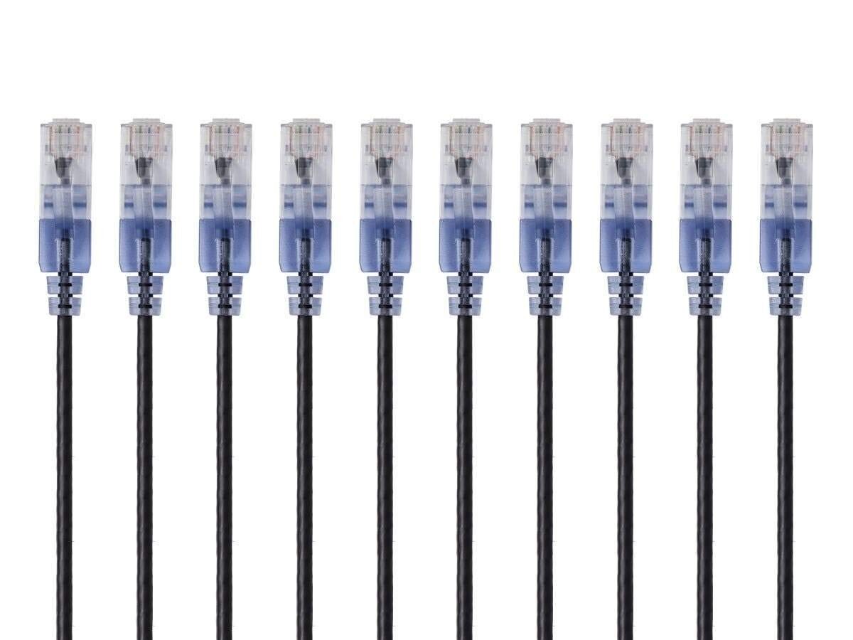 Monoprice 5 Feet Slim Run Cat6 Ethernet Cable High Performance SlimRun Black
