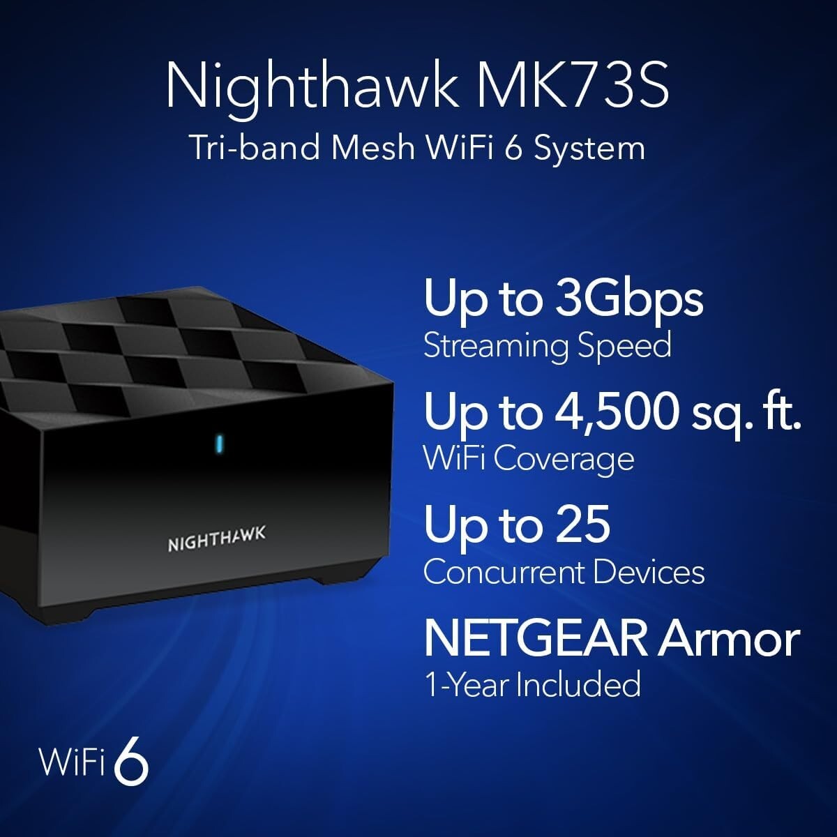 MK72 AX3000 Nighthawk Advanced Whole Home Mesh WiFi 6 System Router