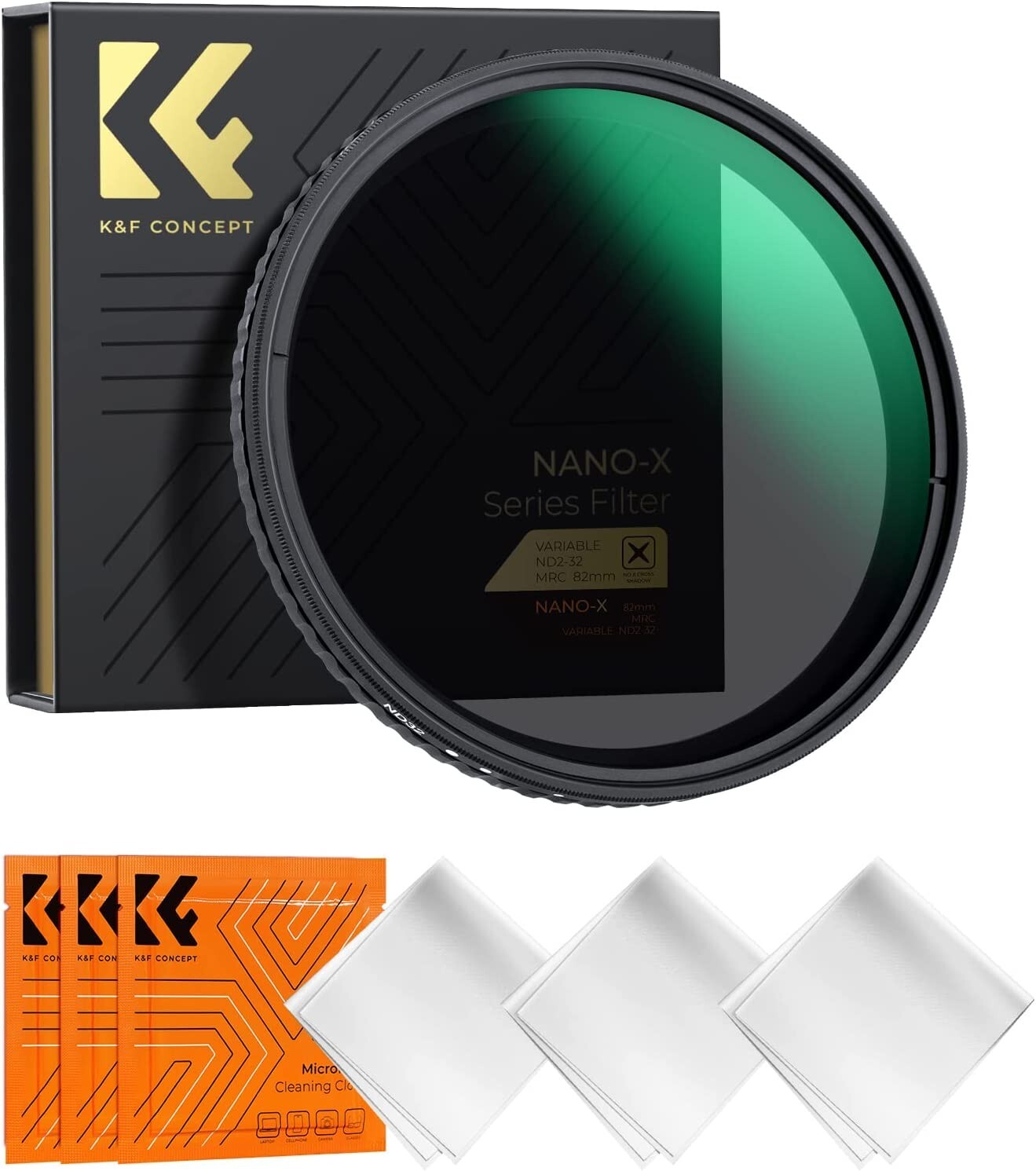 ND2 ND32 KF Concept 82mm Fader ND Filter Neutral Density Variable Filter to
