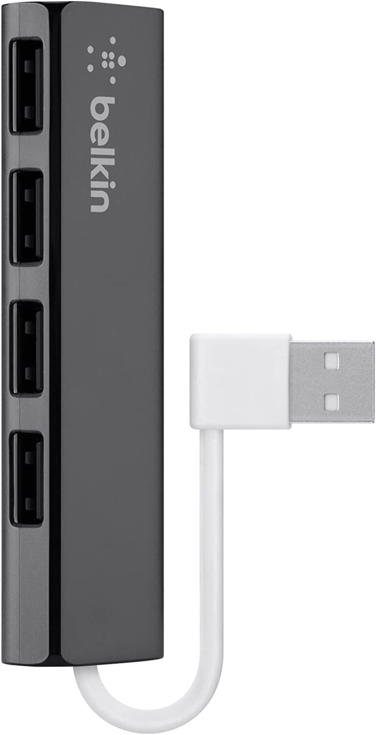 F4U042BT Belkin UltraSlim Travel Hub 4Port Ultra Slim Black