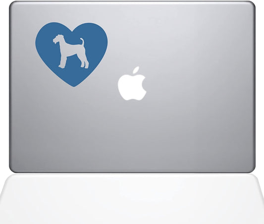 Decal Guru Heart Airedale Terrier Decal Vinyl Sticker 15 MacBook Pro