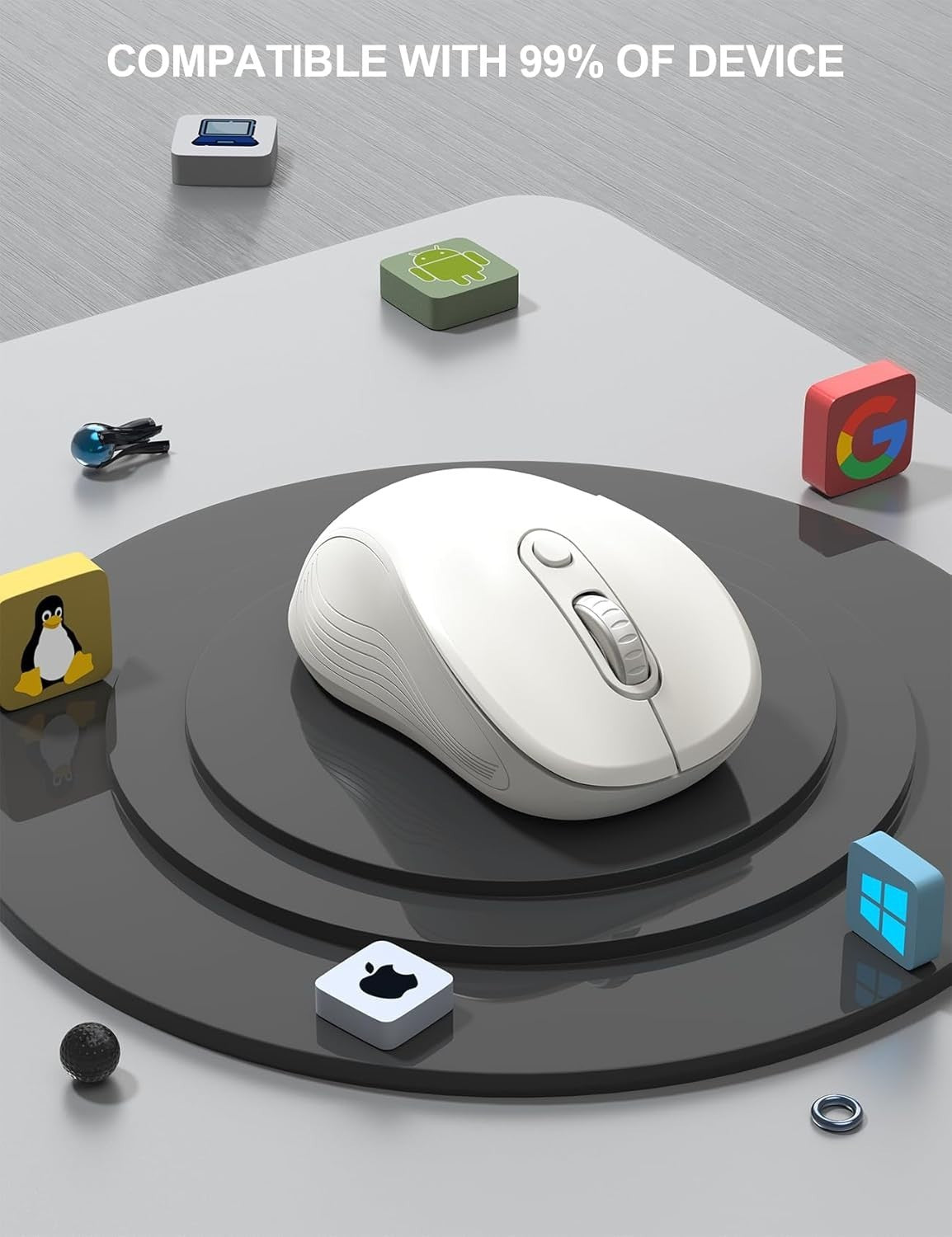 Trueque Wireless Mouse 2.4GHz, Ergonomic 6 Buttons 3-Level DPI USB for PC/Laptop