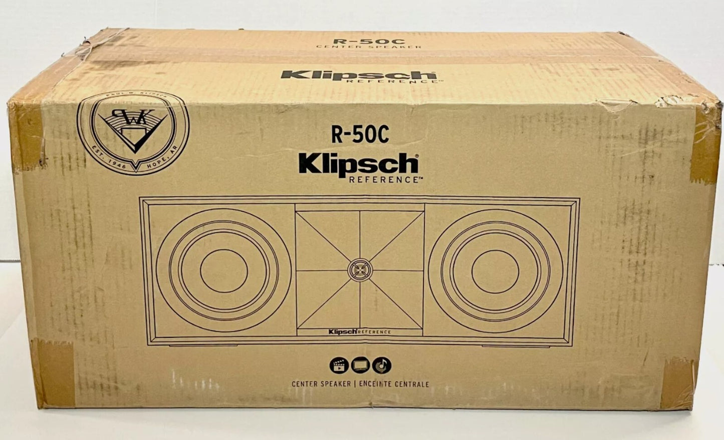 Klipsch R-50C Reference Next Gen HornLoaded Center Ch Speakers CrystalClear