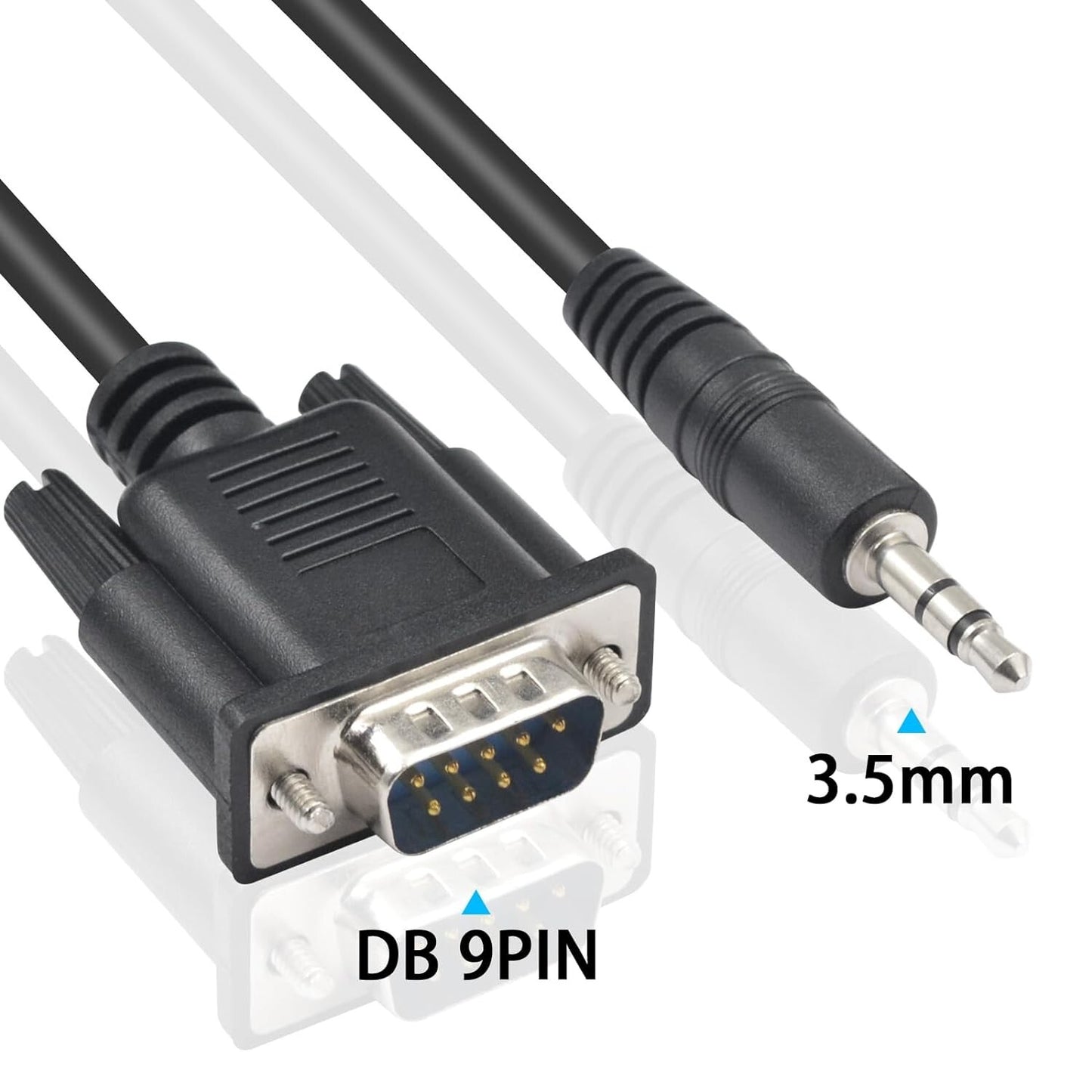 DB9 DB9 Poyiccot to 35mm Serial Cable 6feet 18m Male to 35mm Male Serial Ca