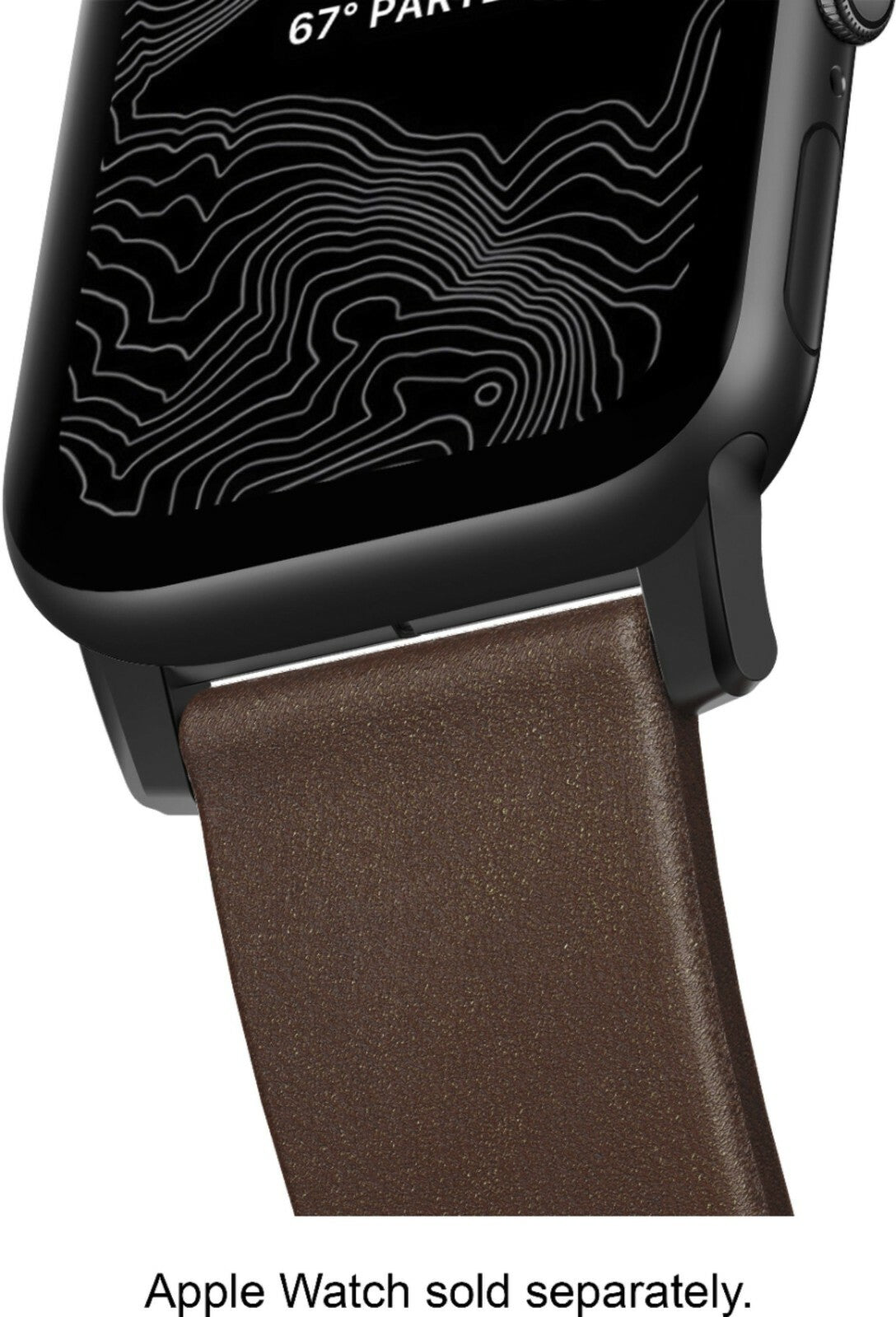 BROWN Nomad Modern Leather iWatch Strap Apple Watch 42mm 44mm AirPod