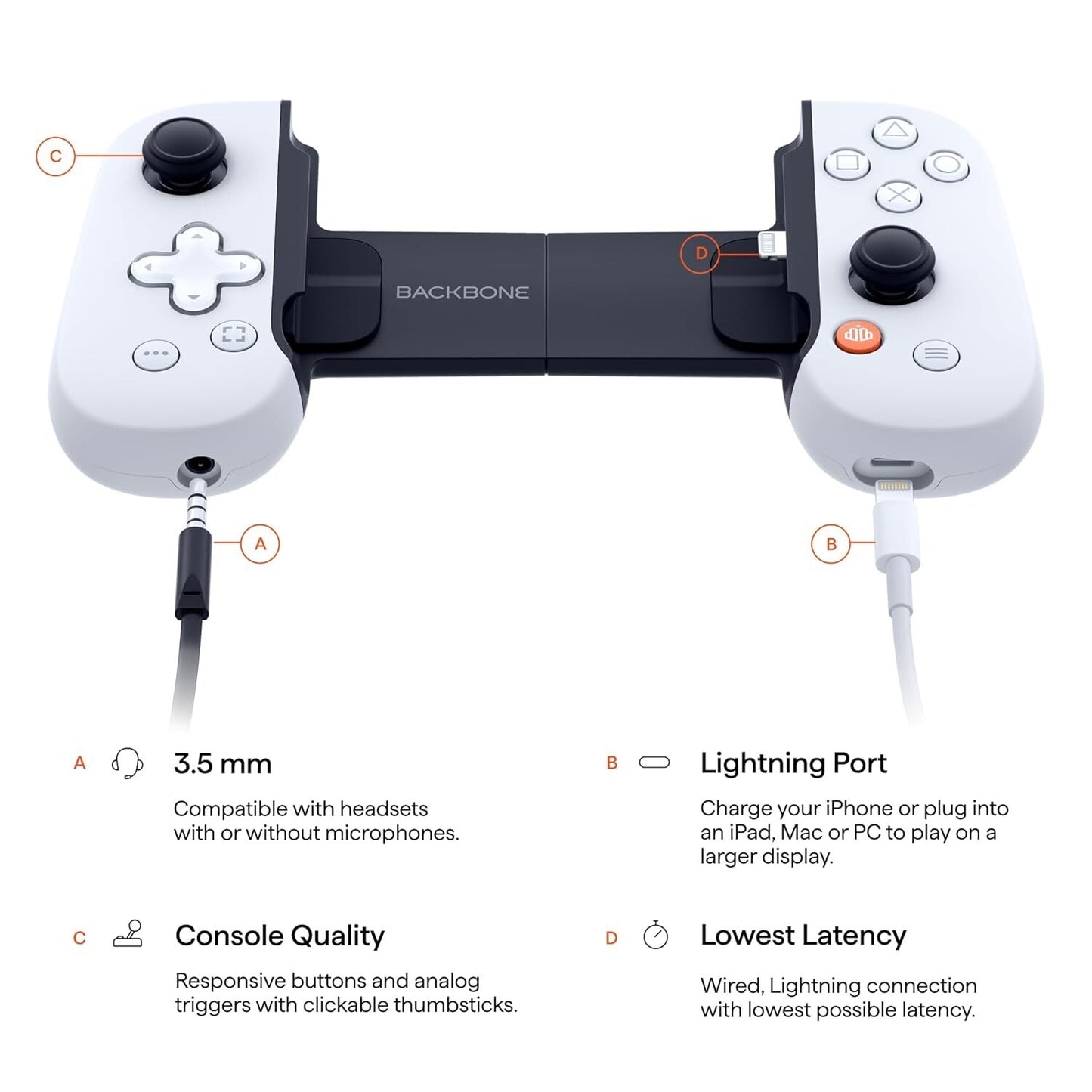 BACKBONE One Mobile Gaming Controller iPhoneLightning 1st Generation
