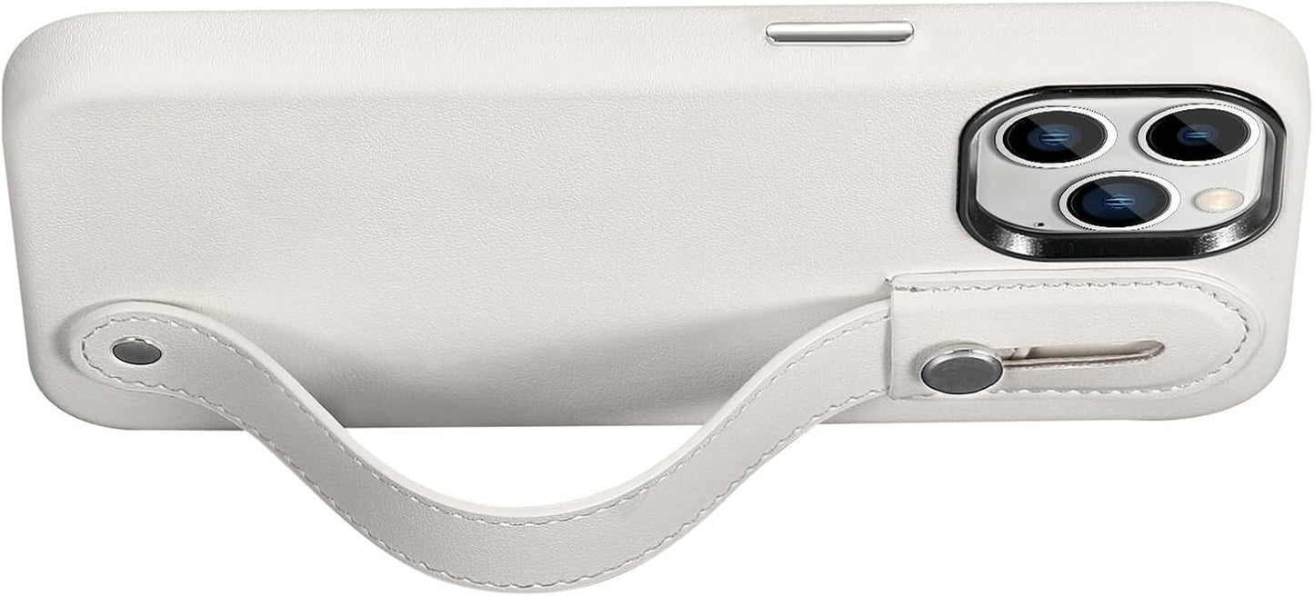 WHITE SaharaCase FingerGrip MagSafe Phone iPhone 15 Pro Max Shockproof