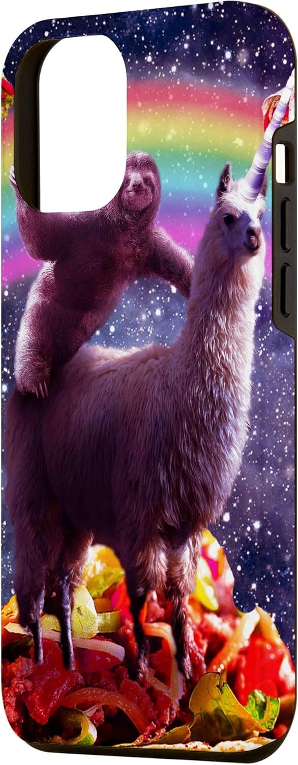 iPhone 12 Pro Max Space Sloth Riding Llama Unicorn Taco Burrito