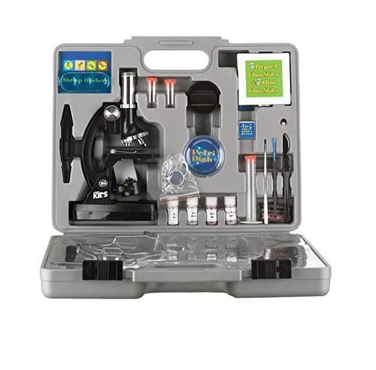 120X-1200X 52- Microscope Kit Metal Body Microscope AmScope pcs Kids Beginner