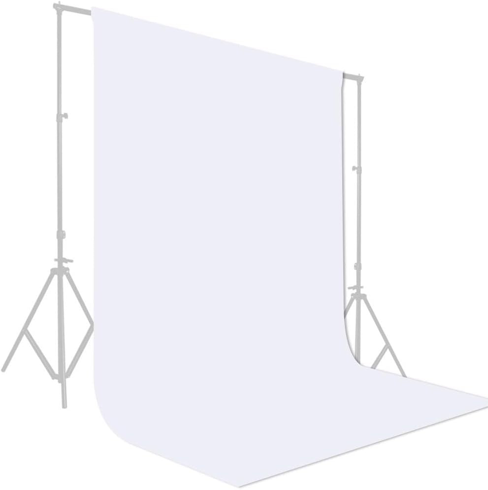 White Photography Backdrop 10x10ft – Photo Booth/Video Background, Party Curtain