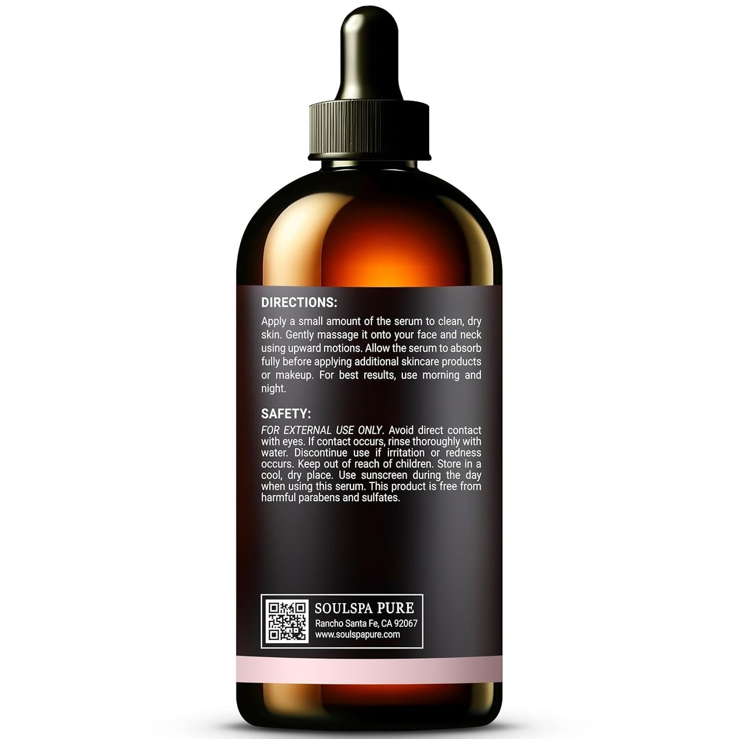 SOULSPA PURE Hyaluronic Acid Serum w/ Peptides– Hydrating Facial Serum – 4 fl oz