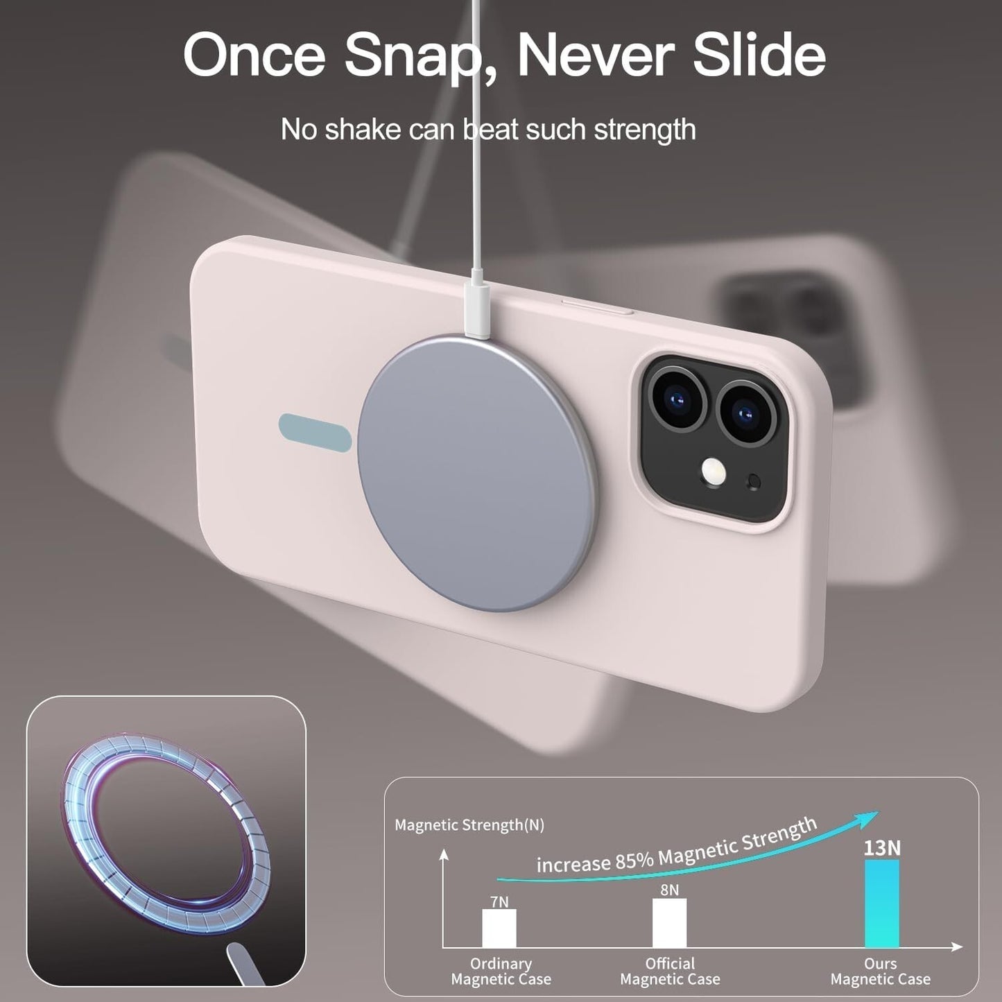 bicol Magnetic iPhone 12 Magnetic iPhone 12 Pro Soft Silicon