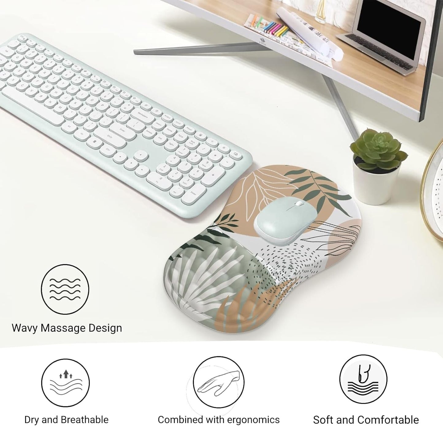 Mouse Pad Wrist Support Massage Design Wrist Rest Pain Relief Mousepad