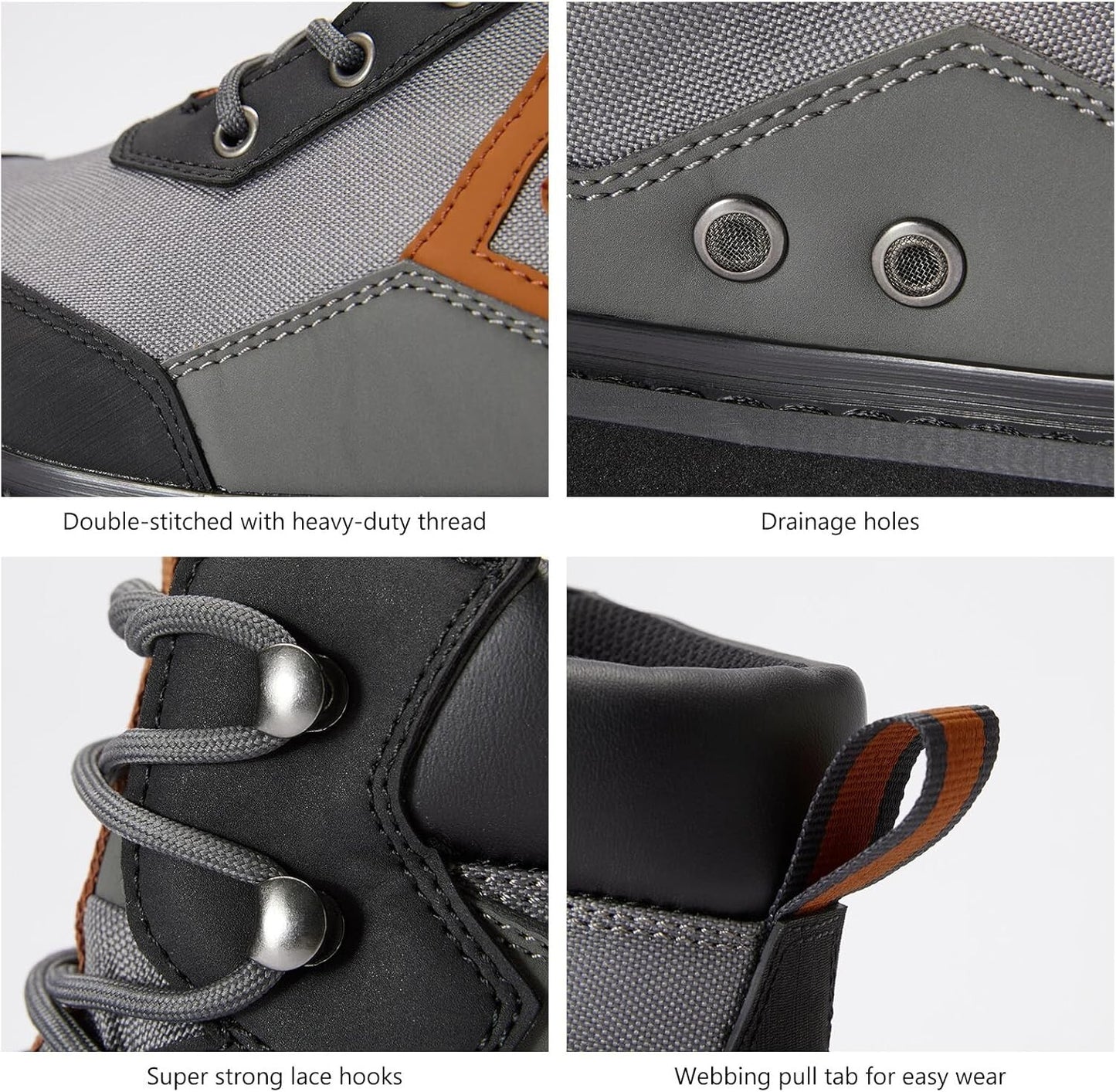BASSDASH Mens Wading Boots Lightweight AntiSlip Rubber Sole Fly Fishing Wading