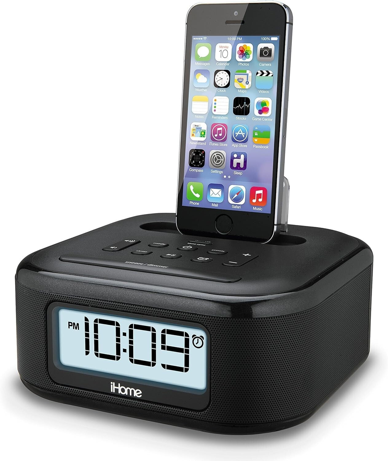 iHome iPL23 Alarm Clock FM Radio Lightning iPhone Charging Dock Station