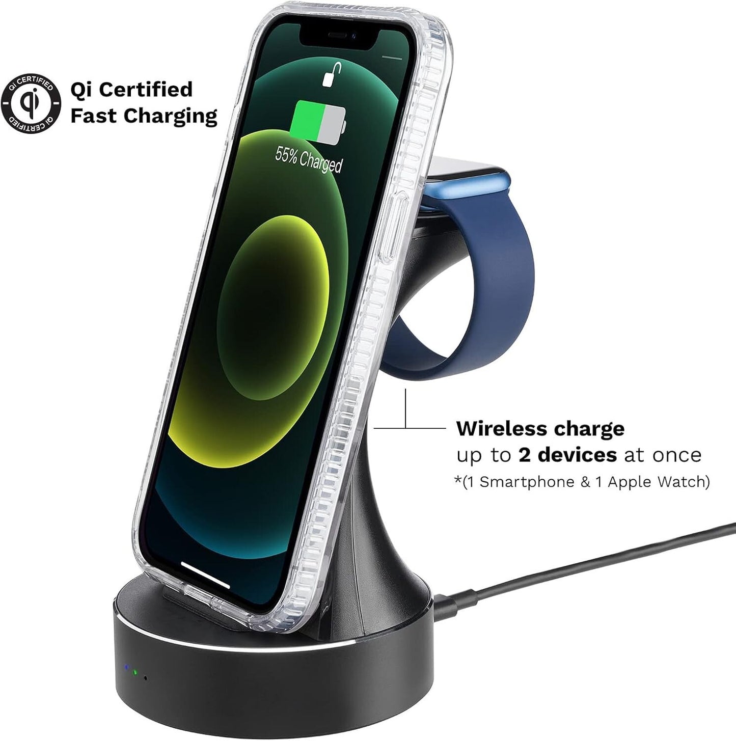 Fuel 2 in 1 Wireless Charging Station iPhone 1615141312 Pro Max iWatch