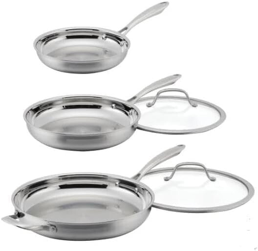 Cuisinart Professional TryiPly Stainless Steel 5piece Skillet Set