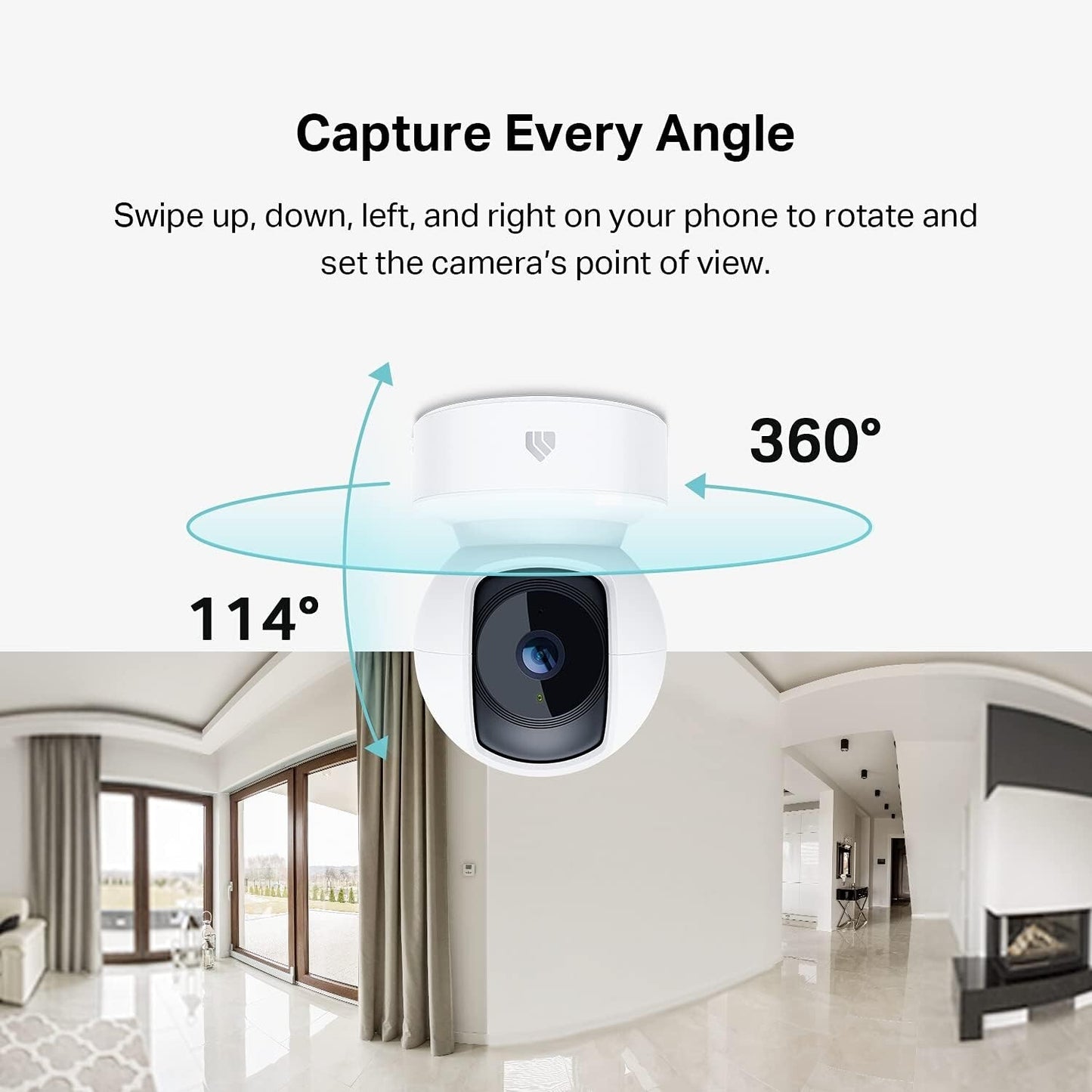 QHD Kasa 2K Security Camera PanTilt Starlight Sensor Color Night Vision M