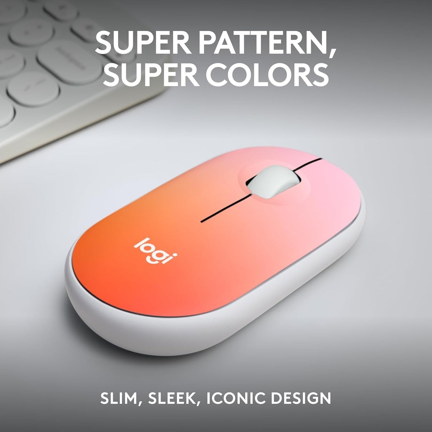 Logitech M340 Wireless Mouse – Tropical Sunrise Print, Silent Clicks