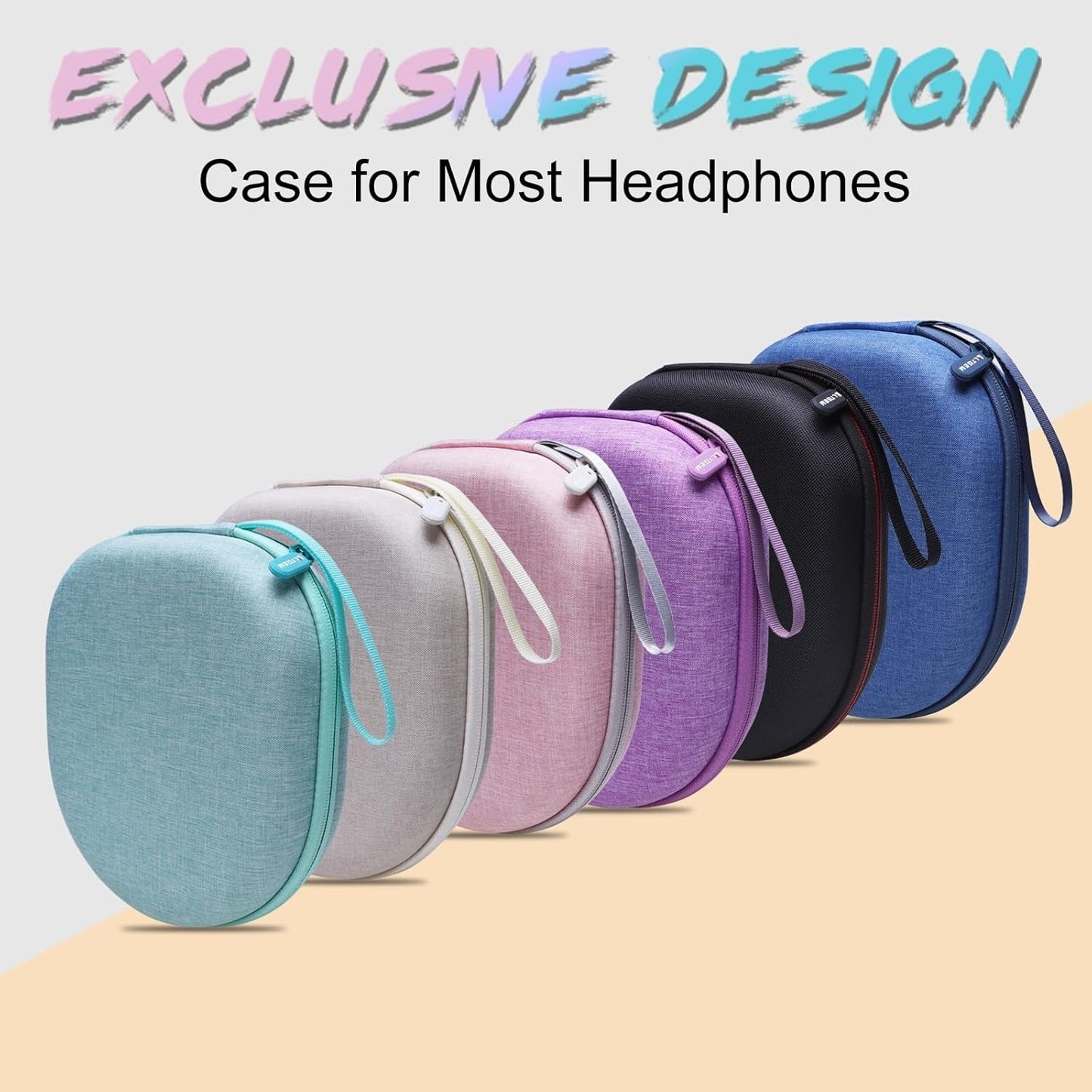 Headphone Case for JBL, Sony, Soundcore, BERIBES, KVIDIO – Black, On-Ear Fit