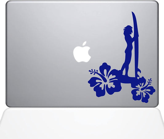 Decal Guru Surfer Girl Decal Vinyl Sticker 11 MacBook Air Dark Blue