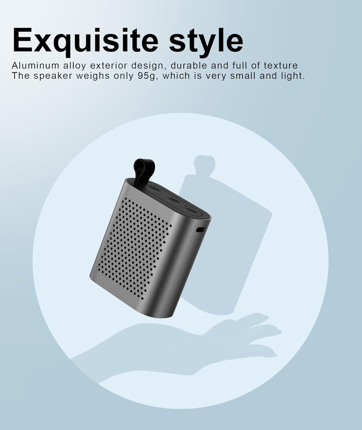 Bluetooth 50 Speakers Wireless Deep Bass Lightweight Portable Black