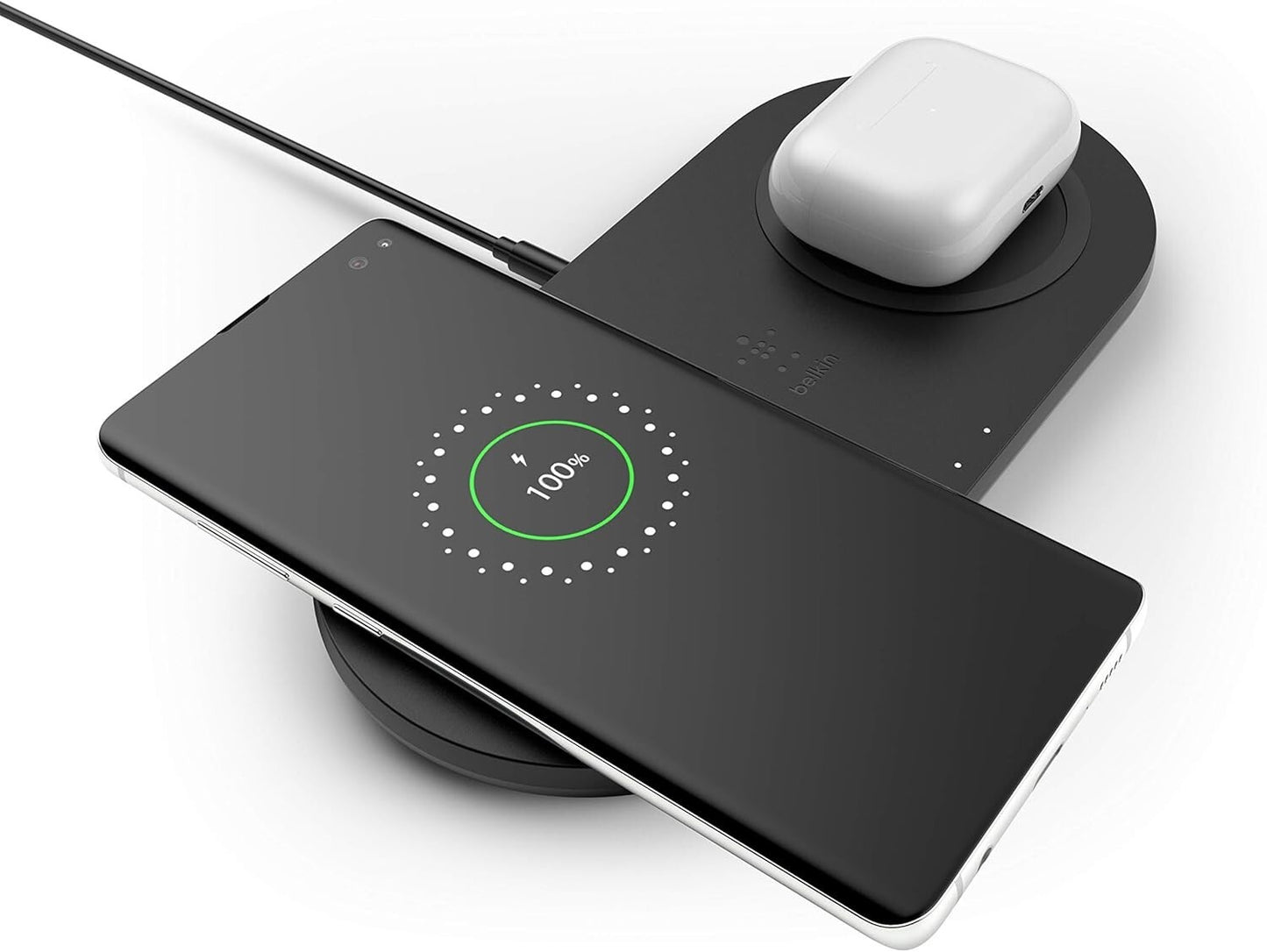 10W WIZ002TTWH Belkin Qi Dual Wireless Charging Pad Black