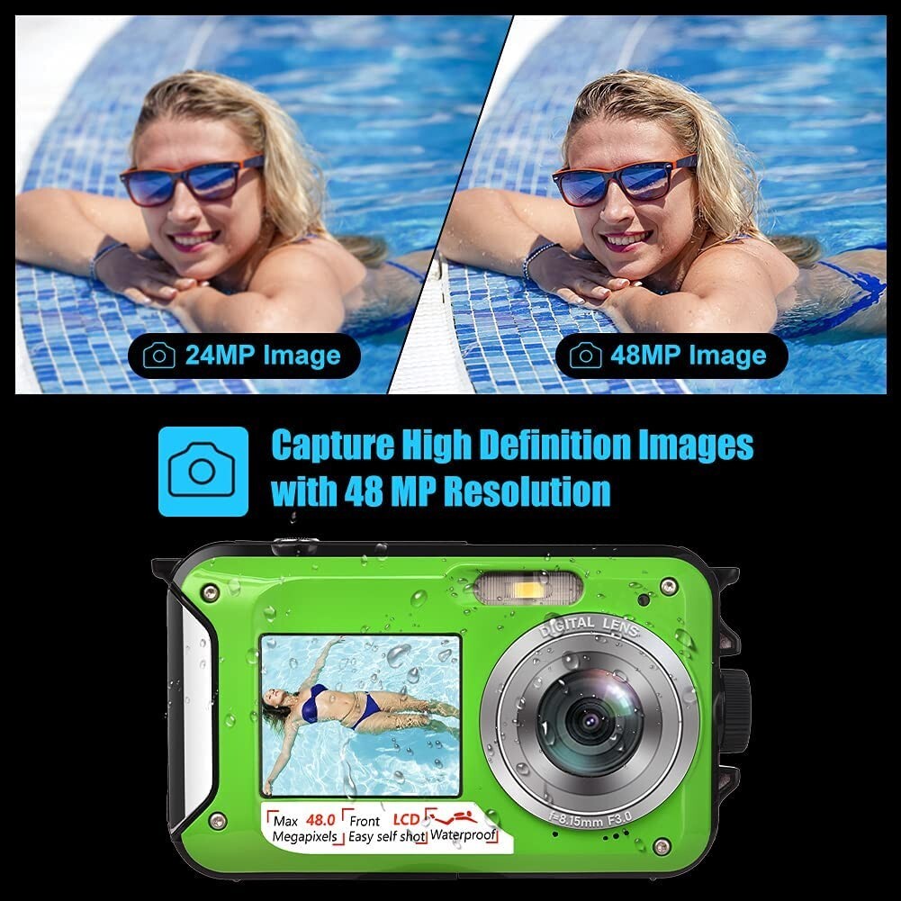 48MP S P Safe Perfect Underwater Camera Full HD 27K Waterproof Camera
