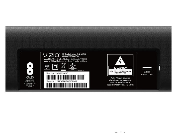 VIZIO V21-H8R 2.1 Home Theater Sound Bar – Bluetooth, DTS Virtual:X